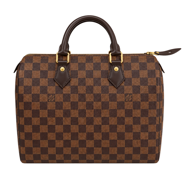Louis Vuitton Damier Ebene Speedy 30 Handbag Brown