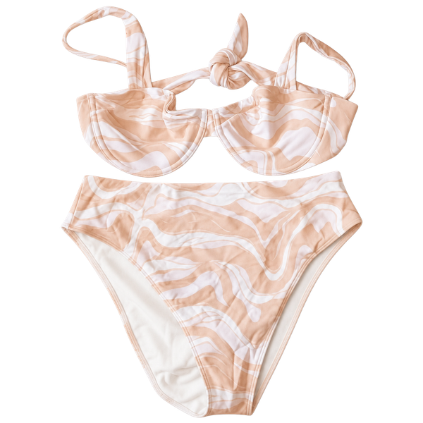 ​y2k Baddie Abercrombie & Fitch Women's XL Swirl Print Bikini Set