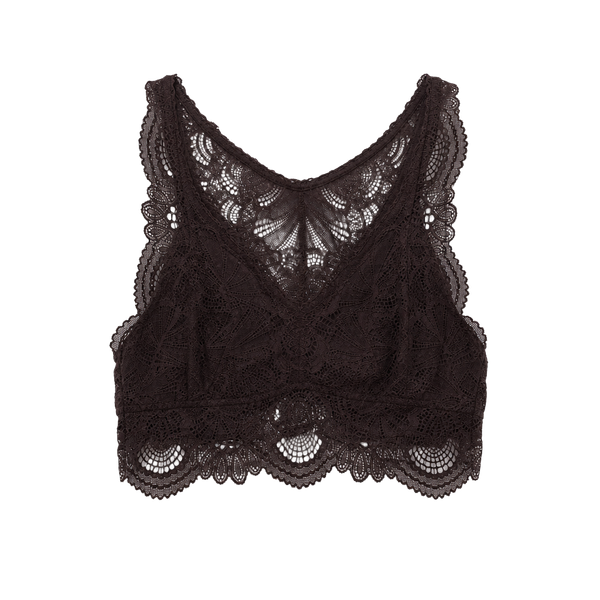 Romanticstyle Lace Fleur't Women's Scalloped Floral Lace Racerback Bralette