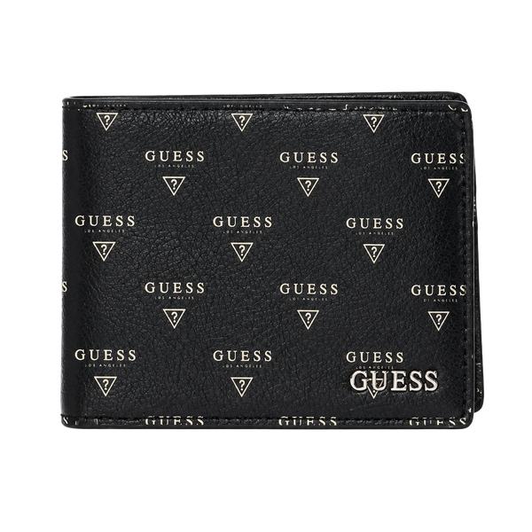 Guess Black Logo Bifold Wallet