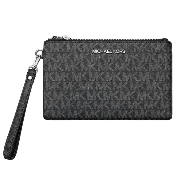Michael Kors Jet Set Travel LG Double Zip Wristlet Black