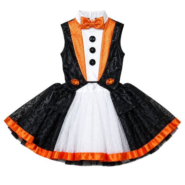 A Wish Come True Penguin Dance Costume Size MC Black Orange Tutu