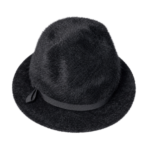 Vintage Kangol Bucket Hat Black Angora 1960s Made In England