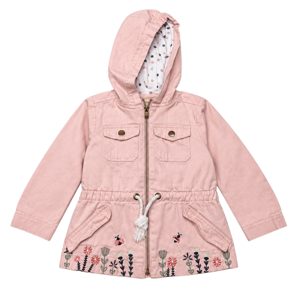 Gillian's Closet Pink Floral Hooded Jacket Size 18M