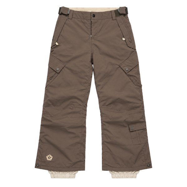 Sessions Kids Snowboard Ski Pants Brown Size L Waterproof Cargo