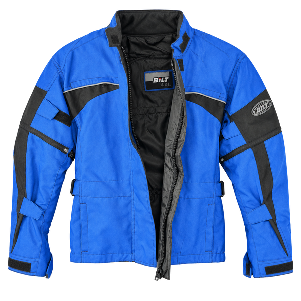 BILT 4 Kids Motorcycle Jacket Size L Blue Black