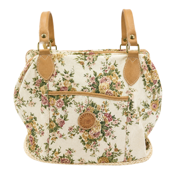 Carpetbags of America Floral Tapestry Bag Straw Trim #grandmacore #cottagecore