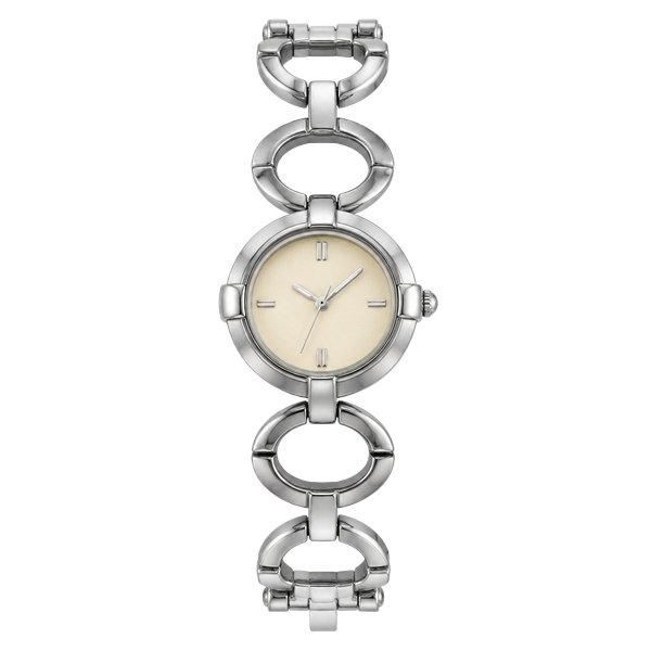 Avon Silver Tone Link Bracelet Quartz Analog Watch