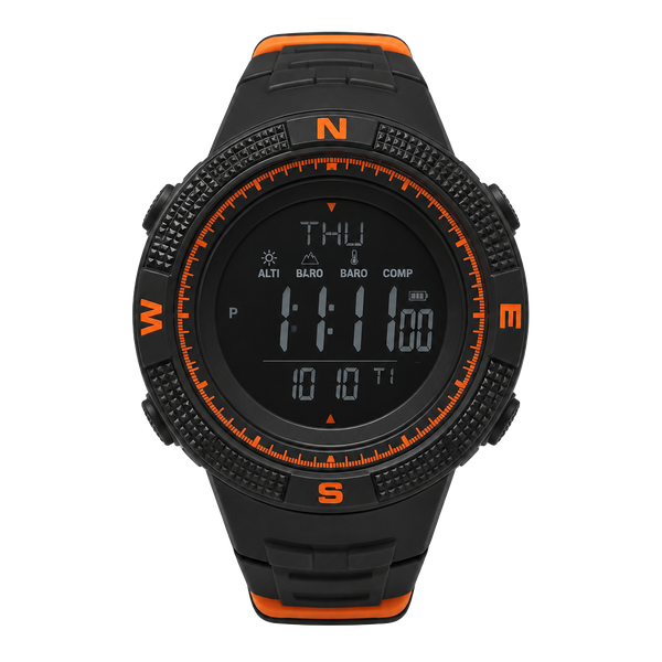 Activa Digital Sport Watch Black Orange Outdoor