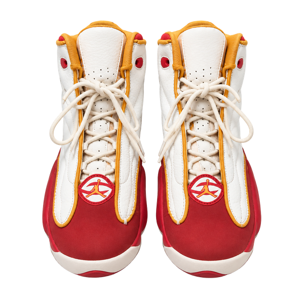Jordan Pro Strong Size 6Y White Vivid Orange Cardinal Red