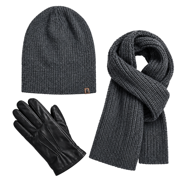 George Dark Gray Fleece Beanie