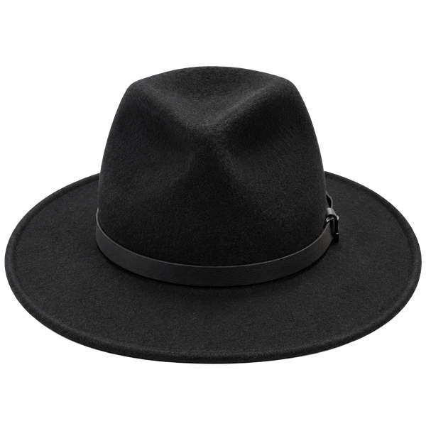 Scala Classico Wool Felt Fedora Hat Brown Leather Band