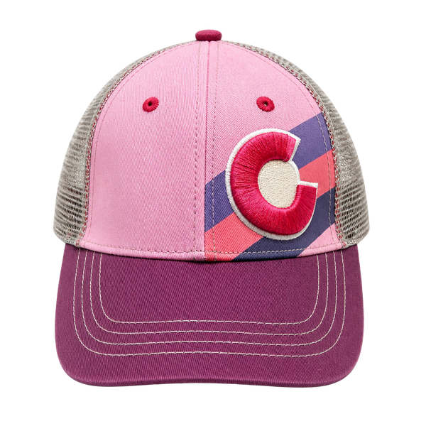 YoColorado Kids Pink Berry Colorado Trucker Hat Snapback Mesh Ages 3-7