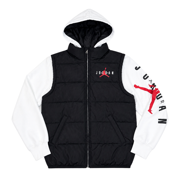Jordan Therma-Fit Puffer Jacket Size L 12-13YRS Black White