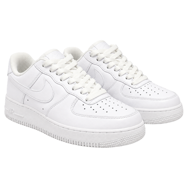 Nike Air Force 1 '07 Low Size 9 White Leather Sneakers Shoes