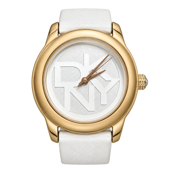 DKNY NY8827 Park Avenue White Dial White Leather Strap Women's Watch