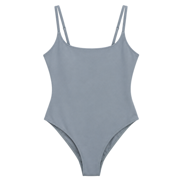 Aqua Aura Bathing Suit Size M Blue Square Neck Adjustable Straps