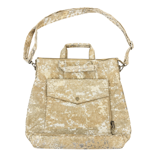 Metallic Silver Suede Bag/Backpack