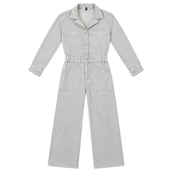 Universal Thread Denim Baggy Jumpsuit Tan Off-White Utility Boiler Suit Overall, size 2