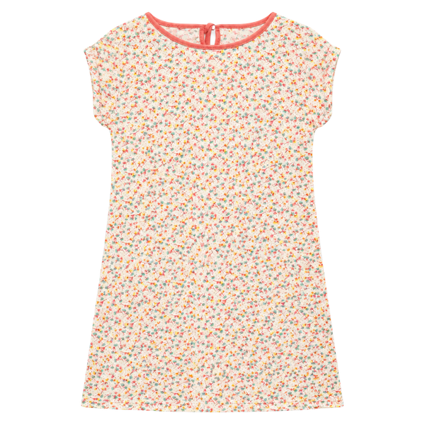 Happy Floral Short Sleeve Nightgown Pink Peach Short Sleeve Nightgown