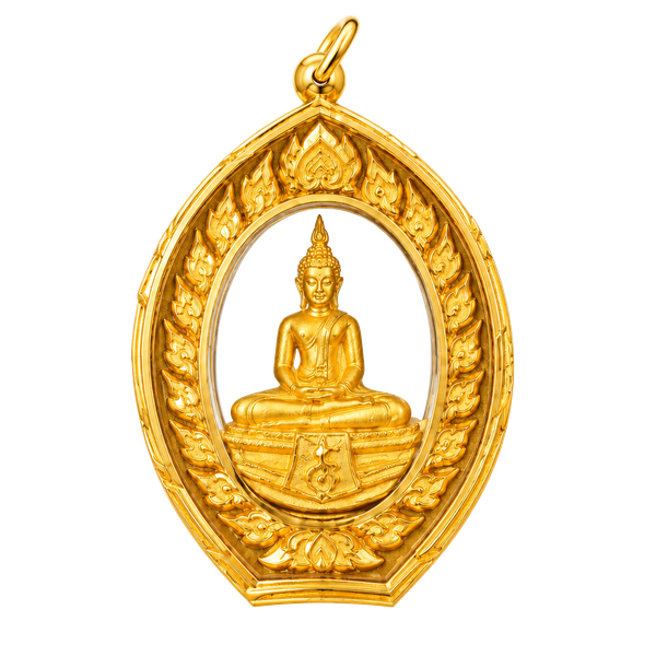 LP Sothon Gold Locket Pendant Thai Buddhist Amulet