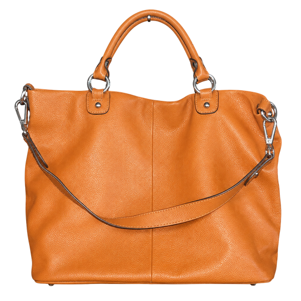 Kattee Leather Hobo Satchel Handbag Shoulder Bag Orange