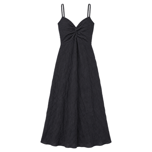 Halara Twisted Flare Flowy Maxi Slip Dress Size M Black