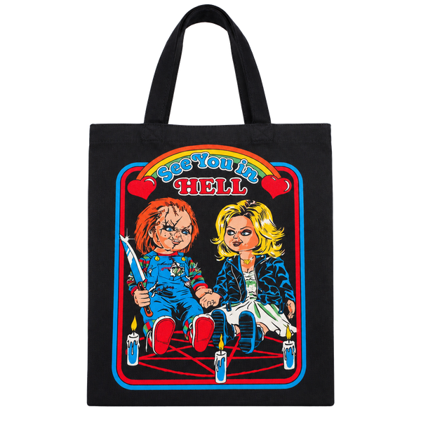 Chucky & Tiffany See You In Hell Tote Bag