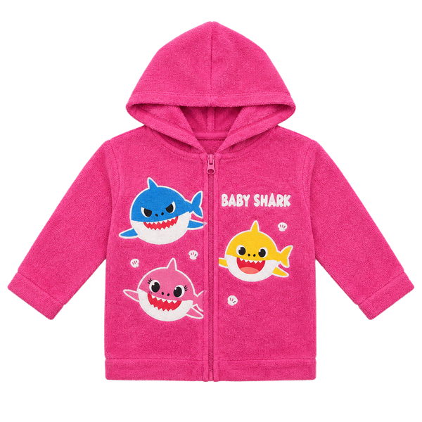 Pinkfong Baby Shark Zip Up Hoodie Size 4T Pink