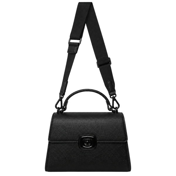 David Jones CM7394 Black Satchel Crossbody Bag
