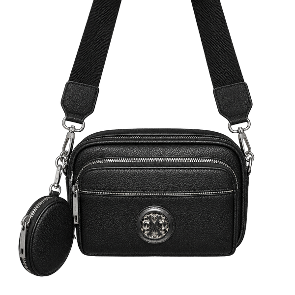 CXL by Christian Lacroix Eve Pebble Camera Crossbody Bag Black
