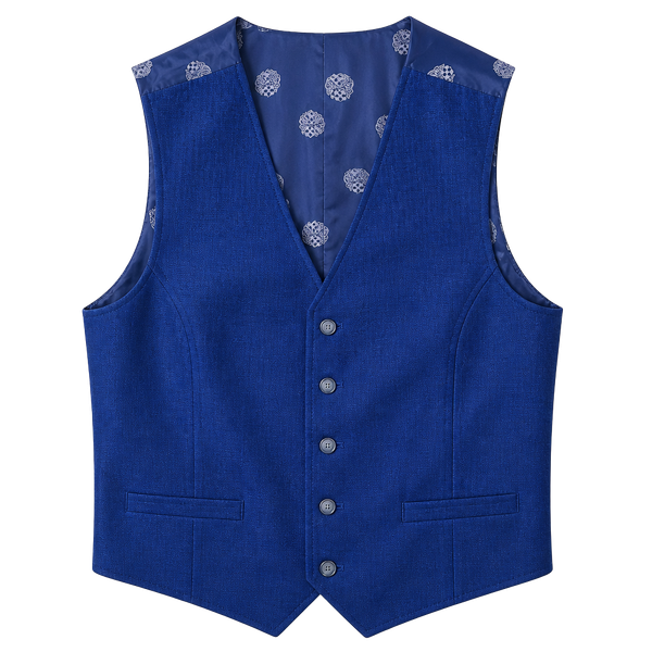 Vince Camuto Sewell Mens Small Blue Slim Fit Stretch Suit Vest Waistcoat