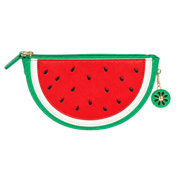 Unbranded Watermelon Fruit Half Moon Crossbody Bag Red Green