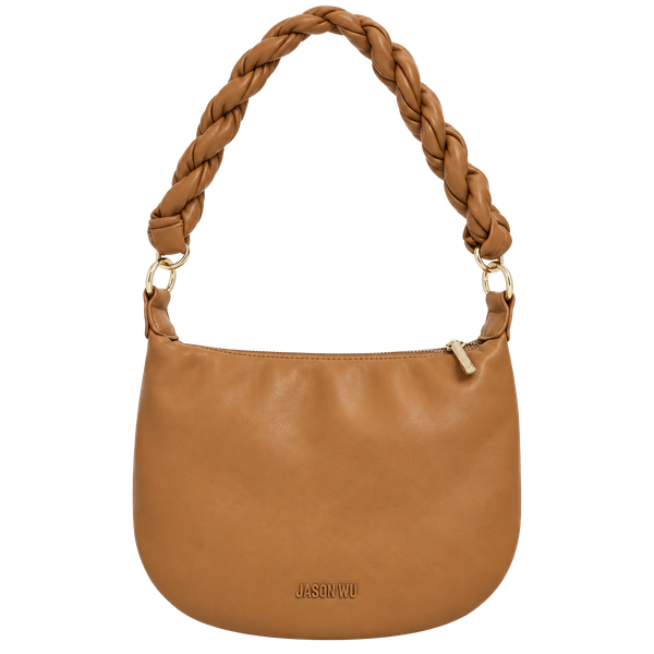 Jason Wu Brown Braided Handle Hobo Shoulder Bag