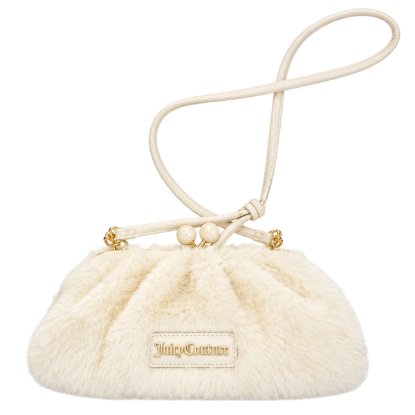 Juicy Couture Keep It Classy Frame Crossbody Faux Fur Crystal