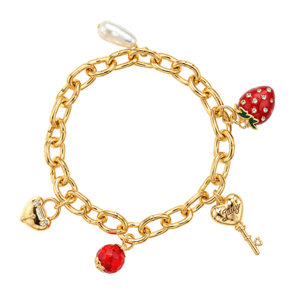 Juicy Couture Strawberry Charm Bracelet Gold