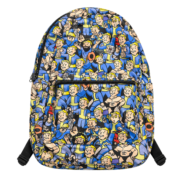 Fallout Vault Boy Toss Print Backpack Video Game Merchandise