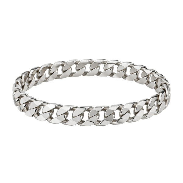 Vintage Sterling Silver Curb Link Unisex Bracelet -