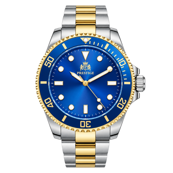 Montres Prestige Men's Watch Blue Dial Two-Tone MPW-0084