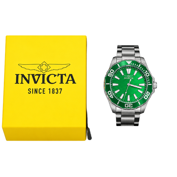 Invicta Diver Meridian Men's Watch 46mm Steel Green Dial