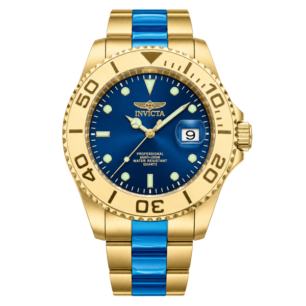 Invicta Pro Diver Watch 43 mm Gold Tone Quartz