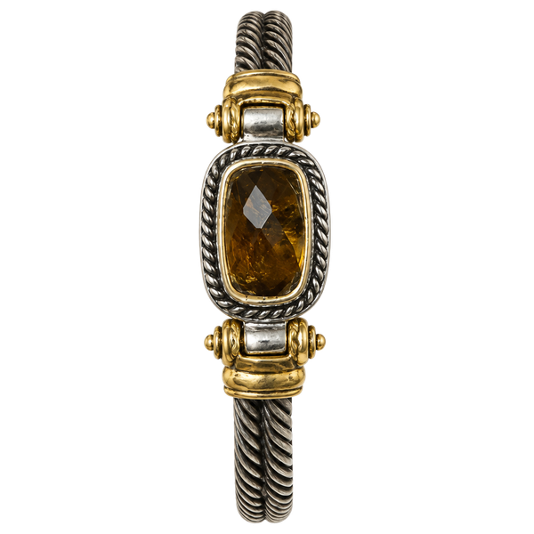Genuine Crystal Bracelet Silver Gold Two-Tone magnetic