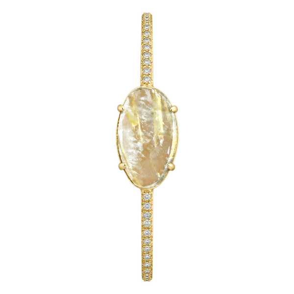 Chan Luu Gold Plated Rutile Quartz Cuff Bracelet