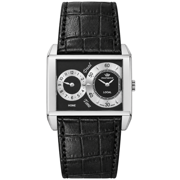 Philip Watch Dual Time swiss  Stainless Steel Watch