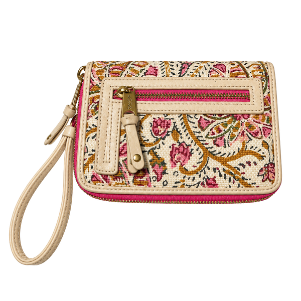 Spartina 449 Hamilton Rug Print Zip Around Wallet Wristlet