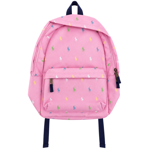 Polo Ralph Lauren All-Over Pony Print Pink Backpack New With Tags