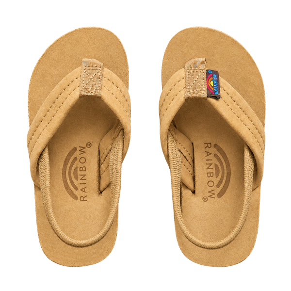 Rainbow Premier Leather Sandals Toddler Brown Leather Flip Flops