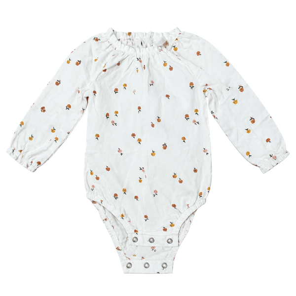 Carter's Long-Sleeve Bodysuit Size 12M White Apple Print