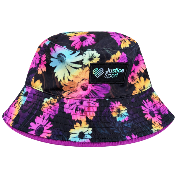 Justice Sport Floral Bucket Hat Black Multi