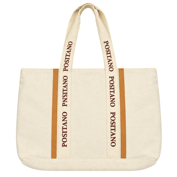 Positano Tote Bag Beige Canvas